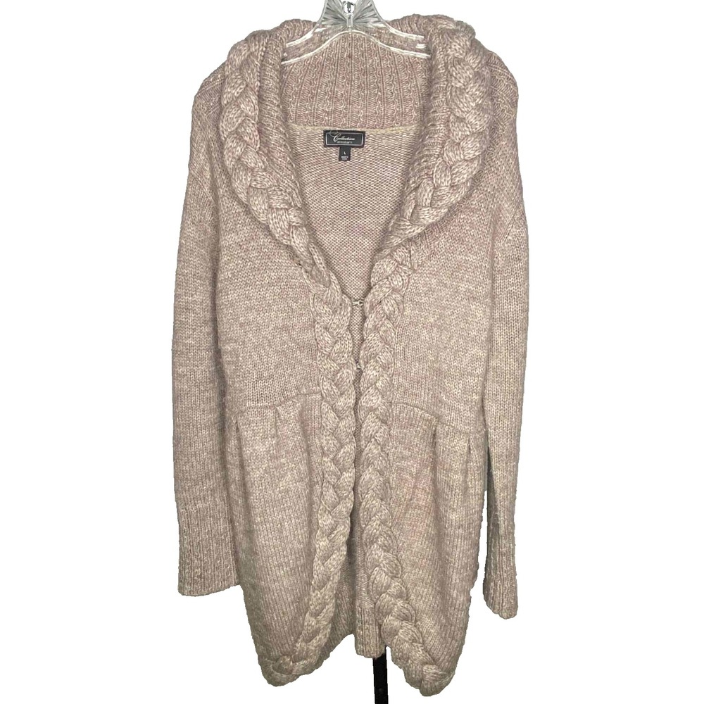 Dressbarn women's cardigan wool blend size large chunky knit boho‎ cottagecore